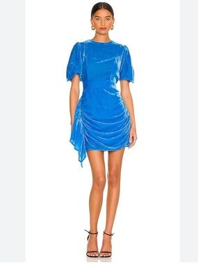 RHODE Pia Mini Dress in Sapphire NWT size S